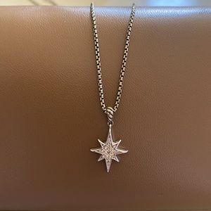 David Yurman Cable Collectibles North Star Necklace with Pave Diamonds
